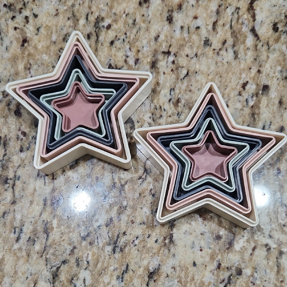 Star Nesting Toys for Kids - Pink, Black, Cream